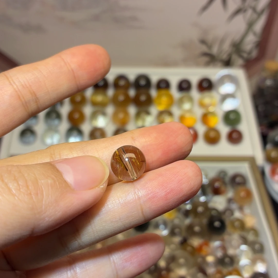 手串水晶未镶嵌10.2mm咖啡发单珠