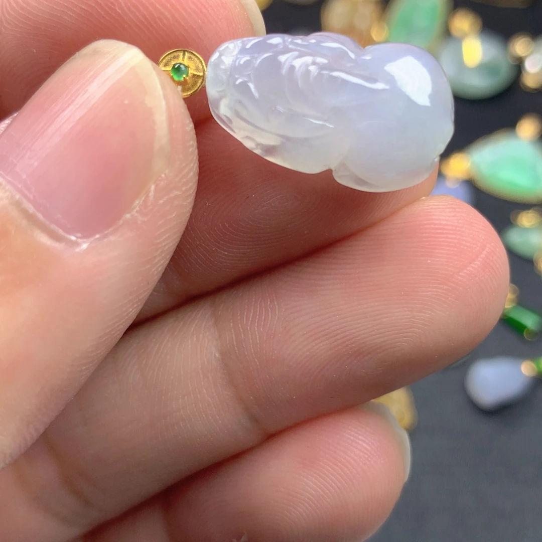 【闪购商品】颈饰18K金镶嵌翡翠翡翠