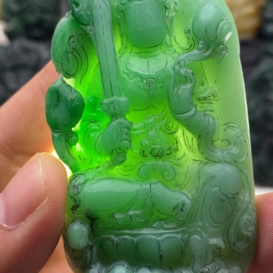 定制翡翠未镶嵌天然翡翠A货虚空藏