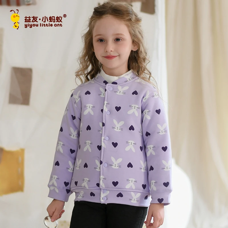 益友小蚂蚁三层内胆棉衣校服神器保暖女童加厚夹棉服儿童棉袄上衣