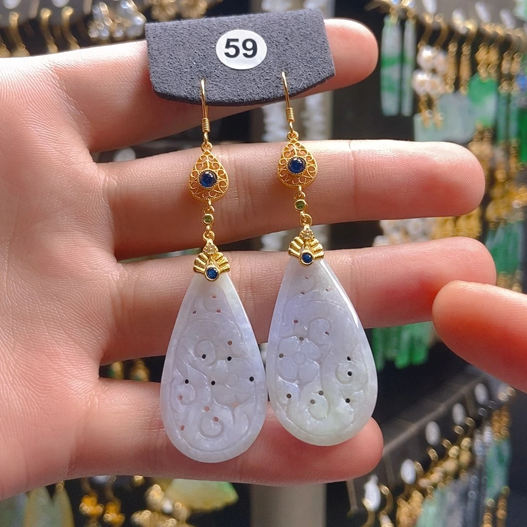 翡翠未镶嵌耳饰翡翠