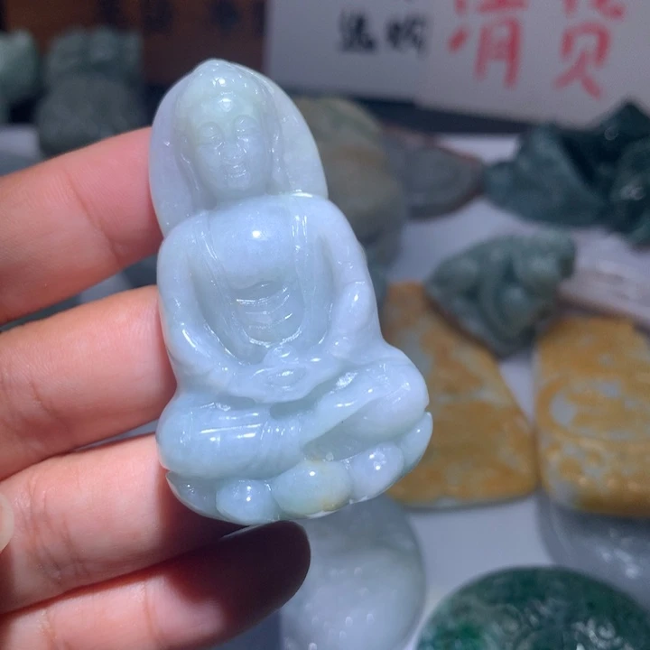 翡翠未镶嵌颈饰保真天然A货翡翠