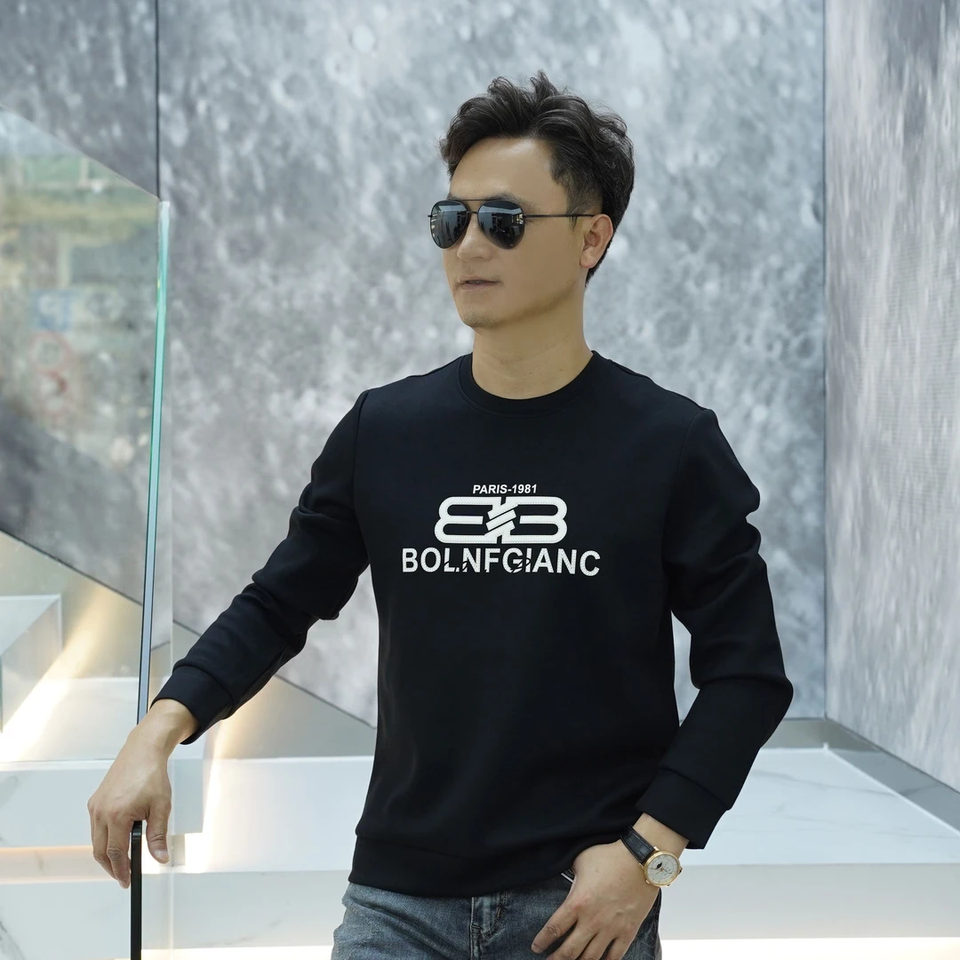 【汇佳服饰】ZB0005-0055秋季轻奢欧版时尚休闲微阔潮流圆领卫衣