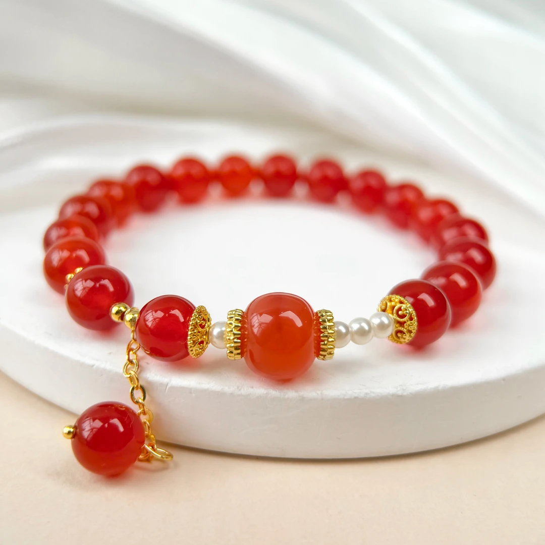 2246 红玛瑙/盐源玛瑙/女士手串