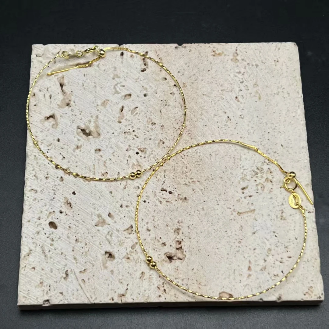 925银手链 【北野珠宝】S925银金色针式手链-B44H-257多样性发一