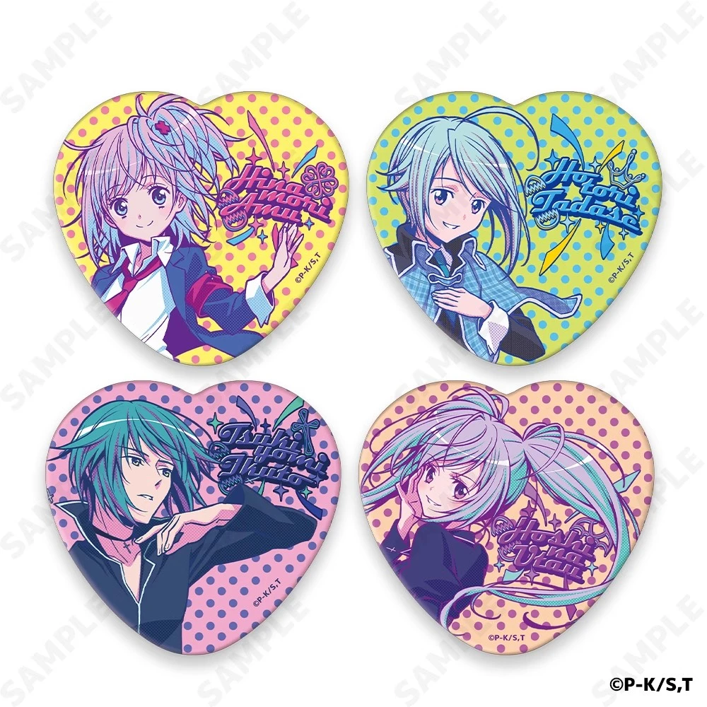 【桃太郎】守护甜心 美式流行音乐风 心形吧唧徽章 现货 随机一发