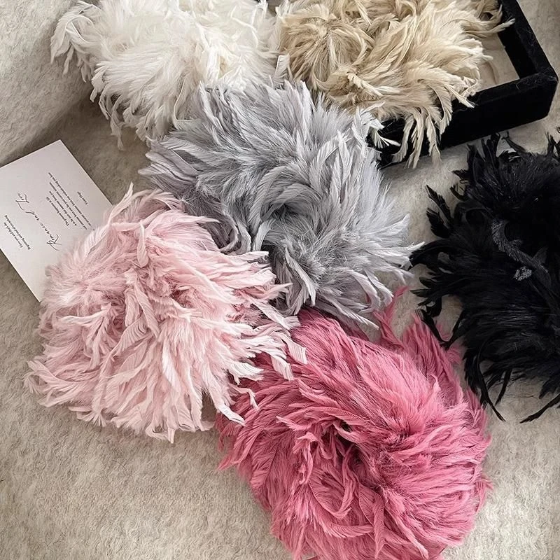 元旦礼物超仙氛围感毛毛发圈女法式高级感毛绒头绳丸子头花发饰女