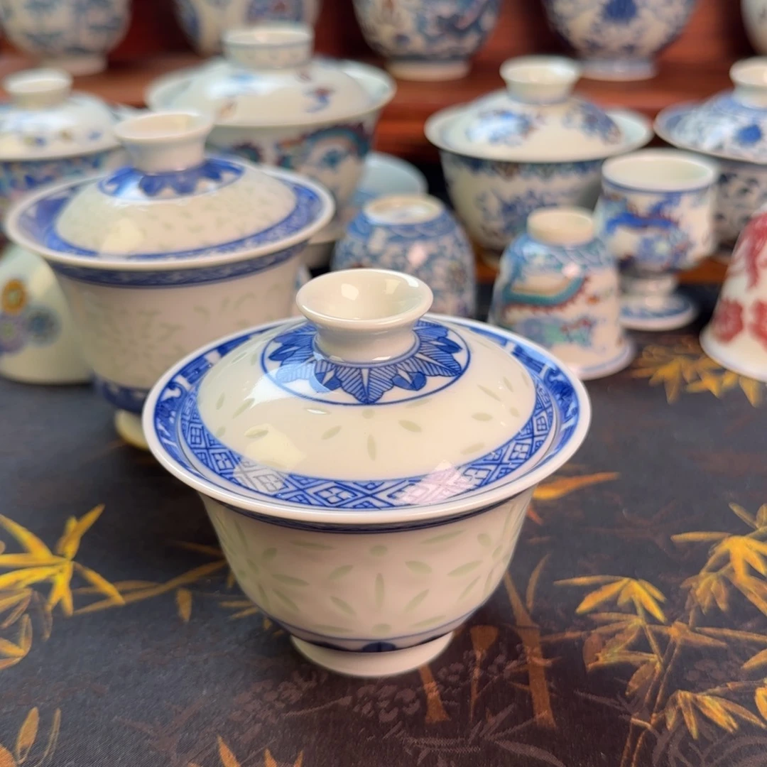 玩玉款玲珑小盖碗