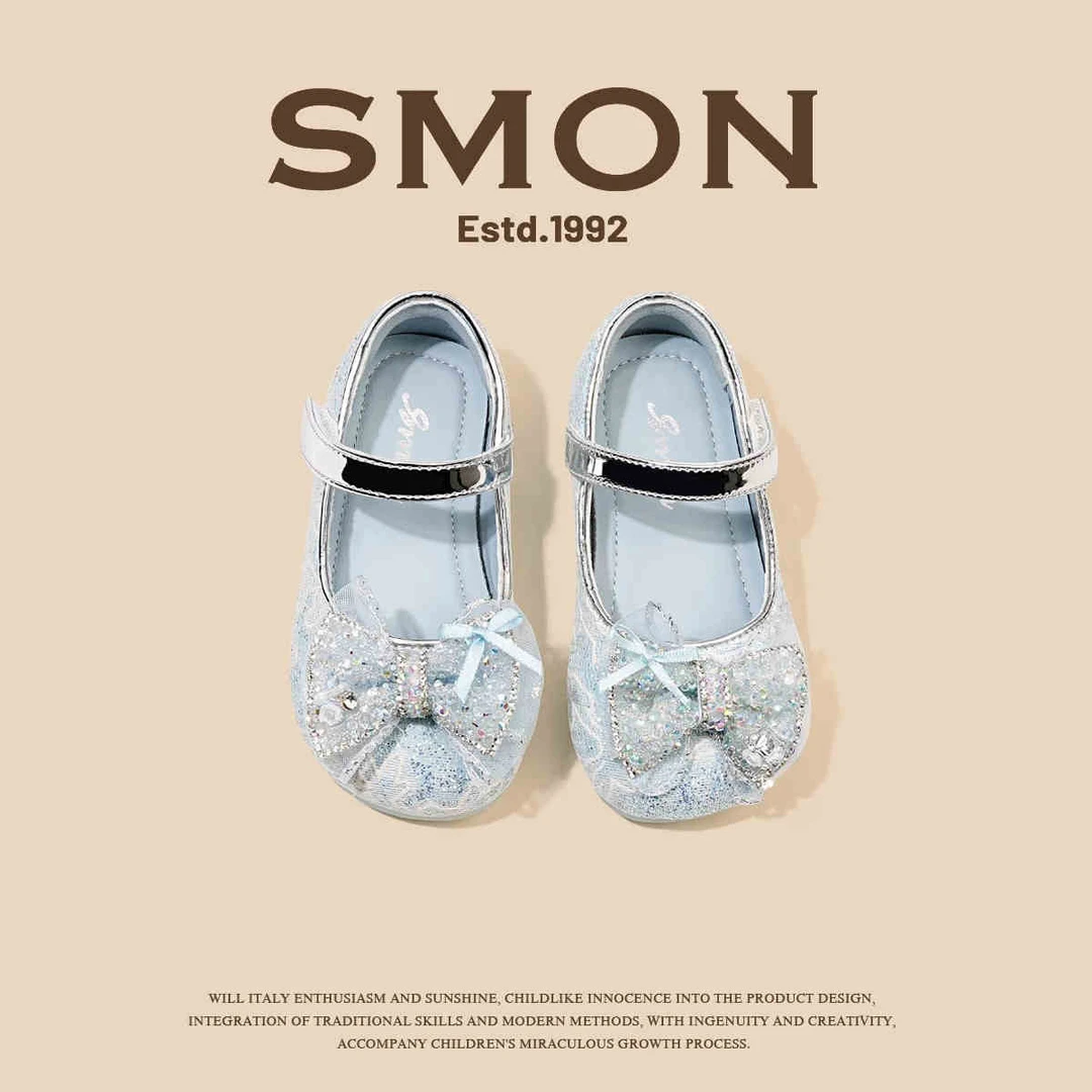 特价女童小皮鞋春秋新款女小童单鞋小女孩爱莎水晶公主鞋宝宝单鞋