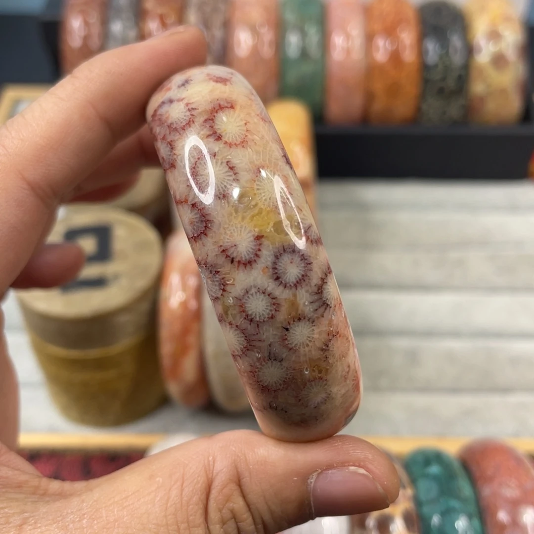 未镶嵌手镯硅化玉