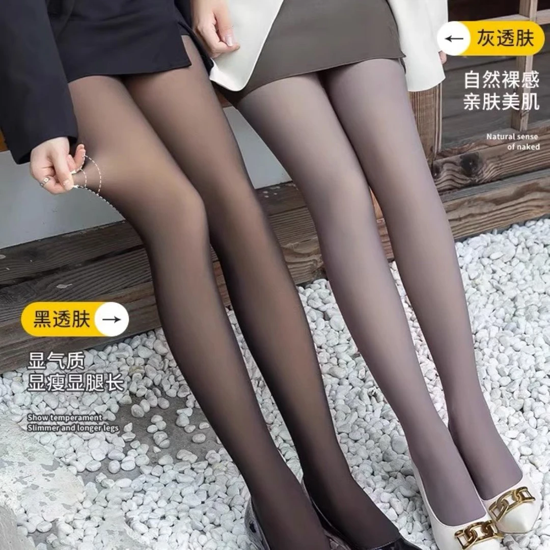 秋冬季加绒加厚连裤袜网红爆款一体透肤显瘦空姐灰打底裤女外穿