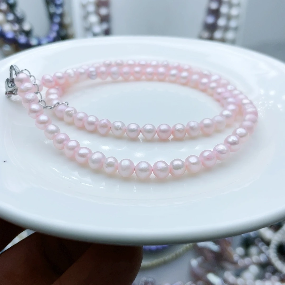 淡水珍珠颈饰钛钢