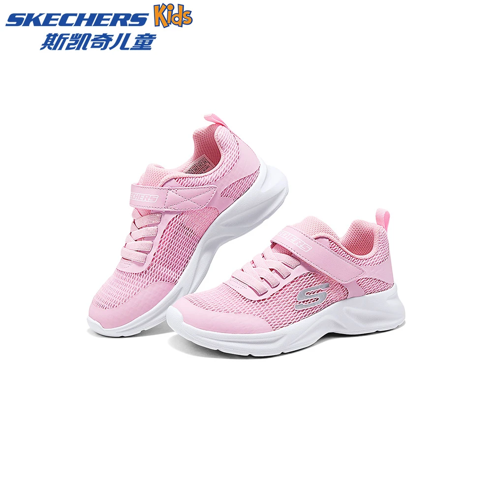 斯凯奇官方儿童鞋女童日常百搭魔术贴跑步鞋透气时尚易弯折运动鞋