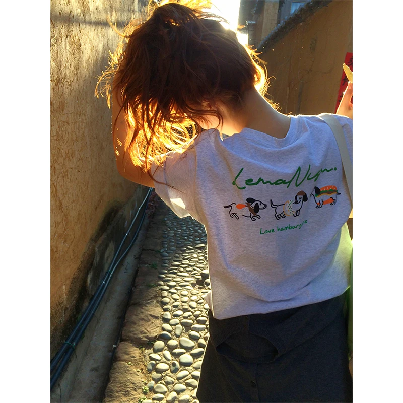 徐太浪腊肠狗短袖T恤男女潮牌2025新款夏宽松情侣装少年感打底衫