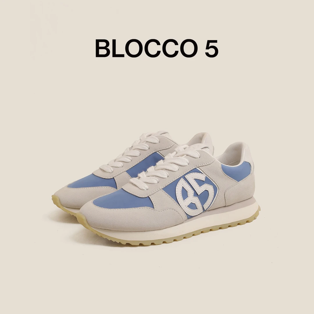 BLOCCO5春夏新品拼色女鞋时尚休闲运动鞋