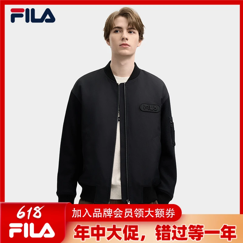 FILA斐乐外套【618爆款大额补贴】休闲男装春秋简约宽松版夹克F11