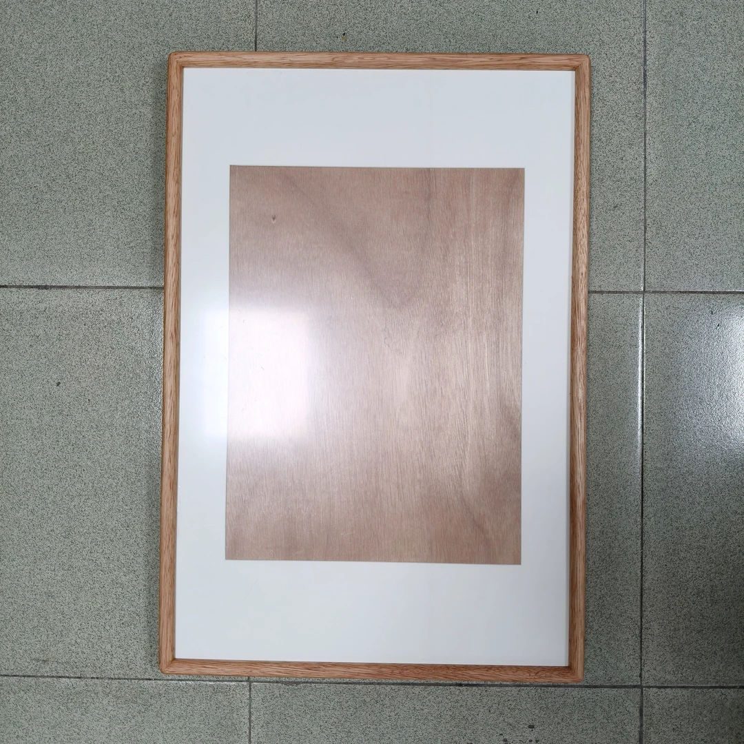 60*40cm海棠木原木蜡中式榫卯工艺实木相框挂墙书法国画框带卡纸