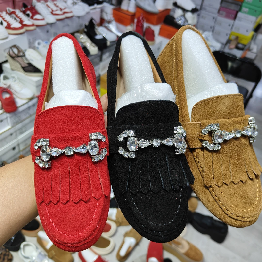 真皮时尚豆豆鞋防滑潮鞋女鞋正版网红9919-3