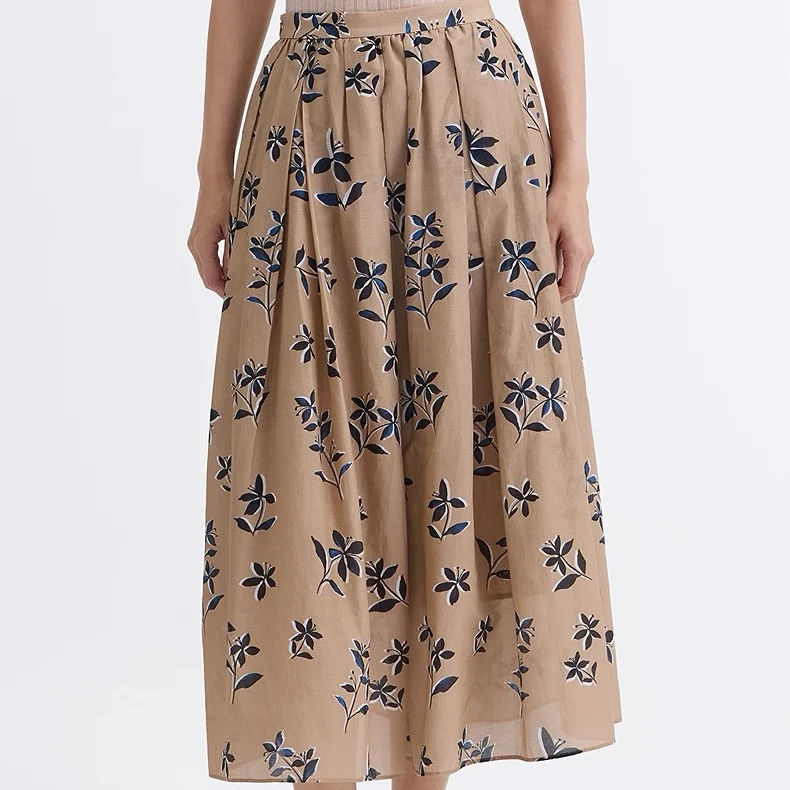 女装新款夏装时尚印花A字半身裙休闲显瘦碎花百搭修身00930