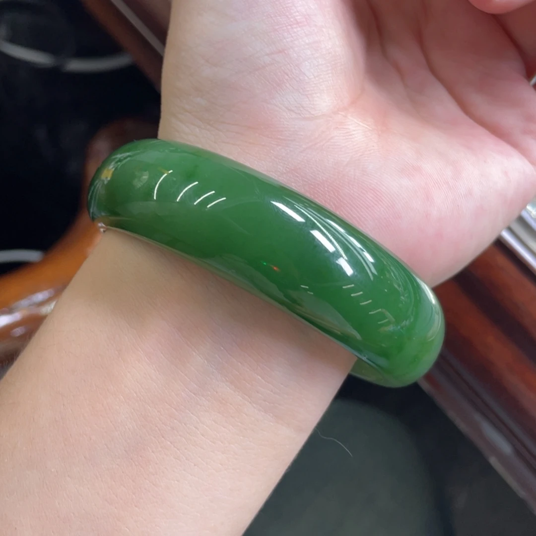 和田玉（碧玉）未镶嵌手镯5960