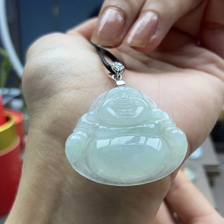 翡翠银S925镶嵌颈饰春*吊坠