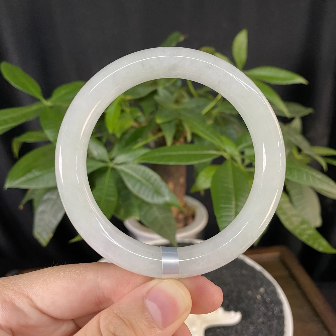 JXSZ-0165 天然缅甸A货翡翠 手镯   圈口：56