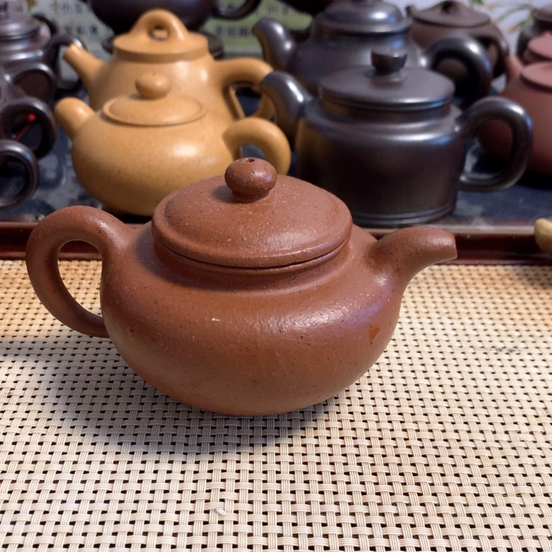 茶壶紫砂宜兴原矿老朱泥220cc