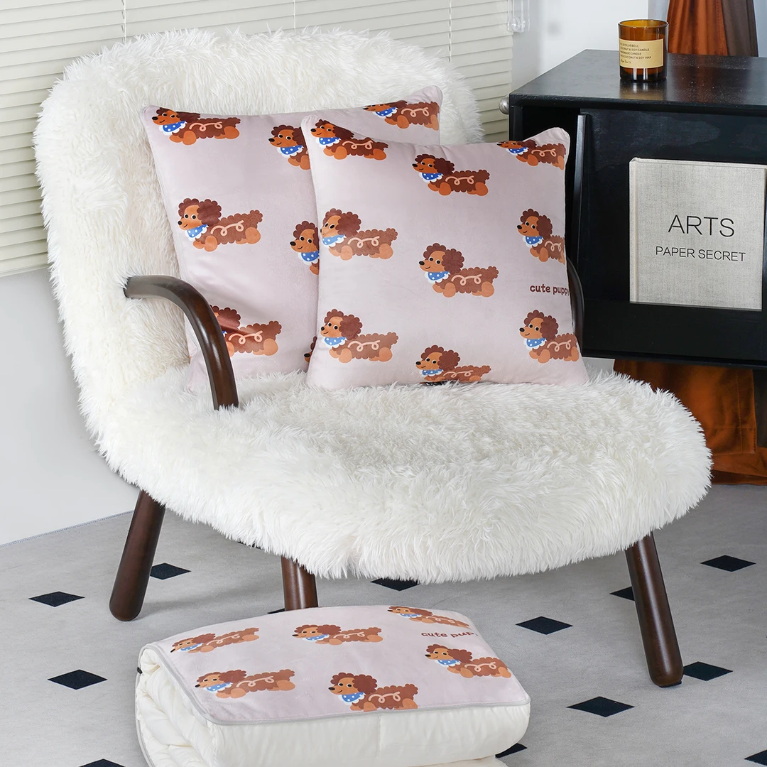 抱枕被二合一卡通家用客厅沙发抱枕午睡办公室车载毯子可定制午休