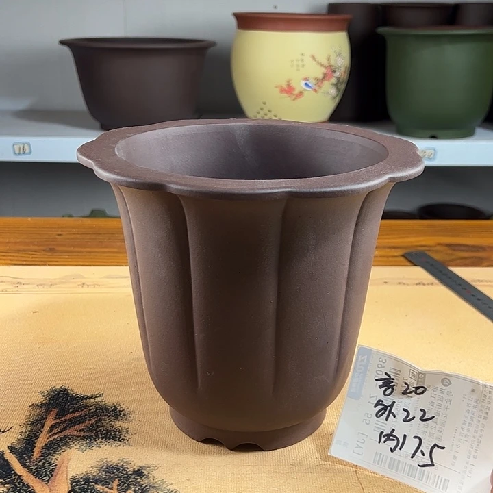 紫砂花盆紫砂兰花盆12