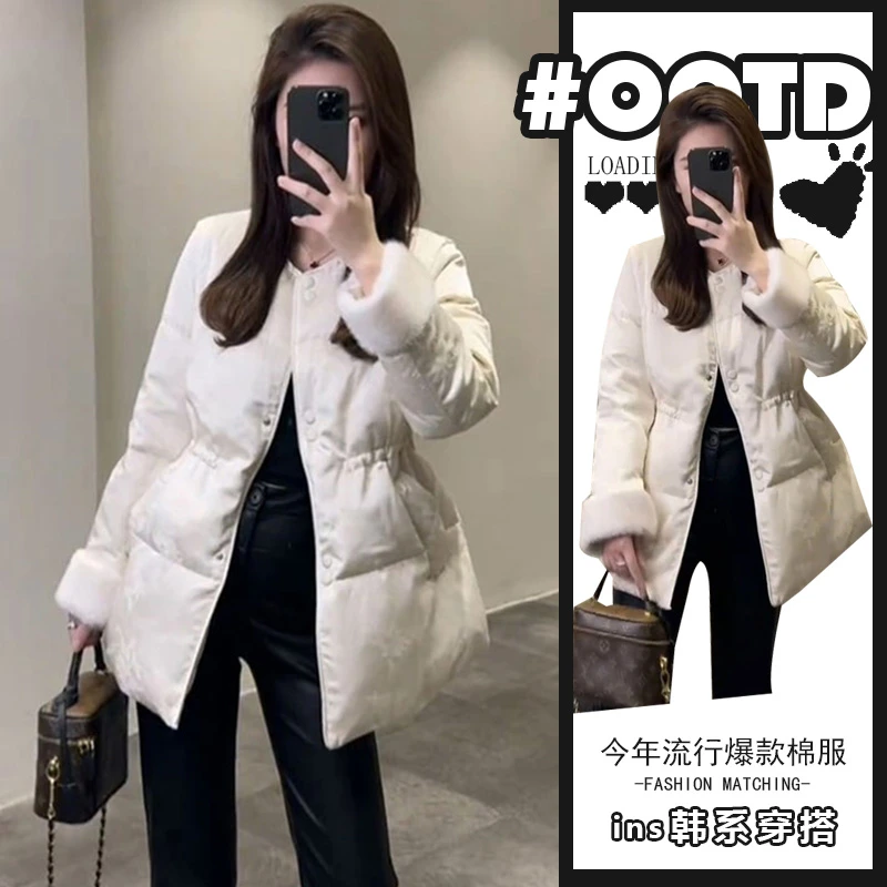 2024新款冬季唐装年轻款保暖棉衣中国风纯色高级感独特棉服外套女