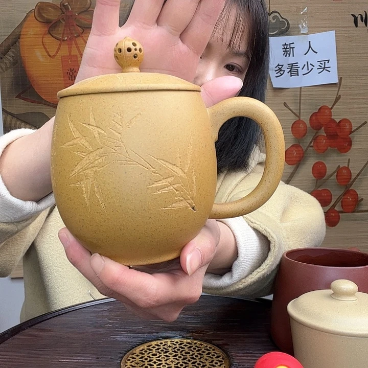 紫砂茶杯原矿紫砂杯