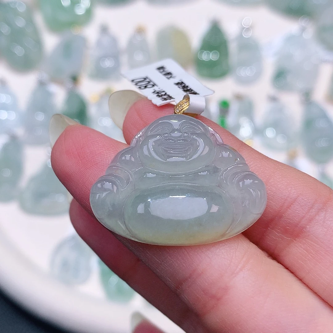 颈饰18K金镶嵌翡翠22.5-29.4-6