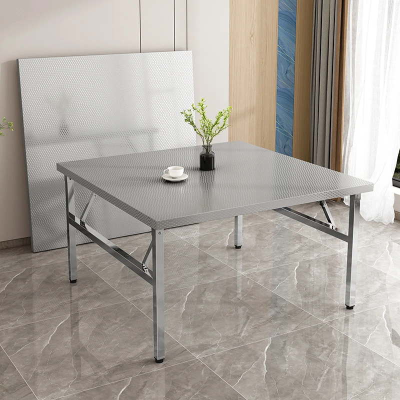 清仓处理特厚折叠桌子烤火桌家庭聚会餐桌学习桌方桌摆摊烧烤桌