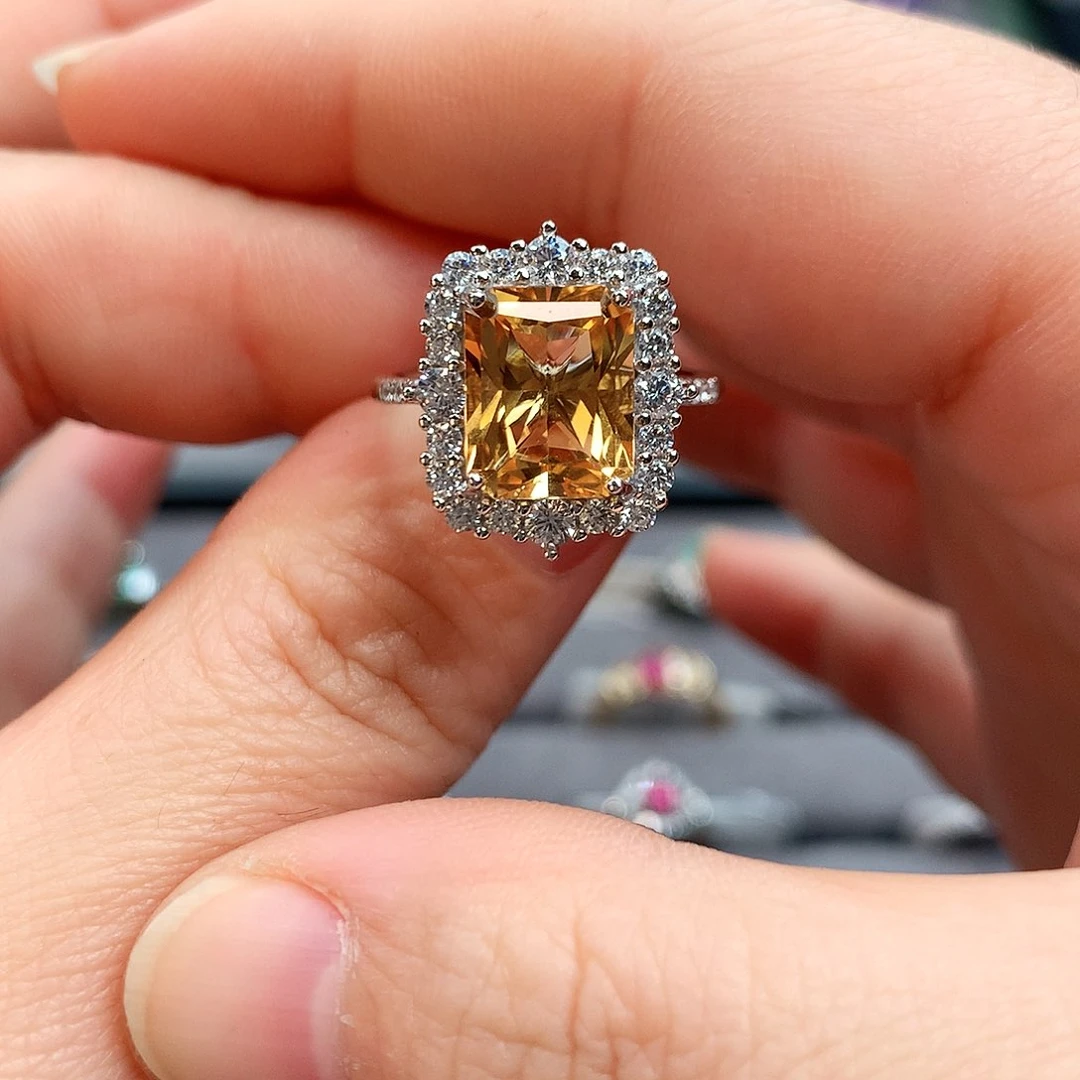 颈饰银S925镶嵌黄晶