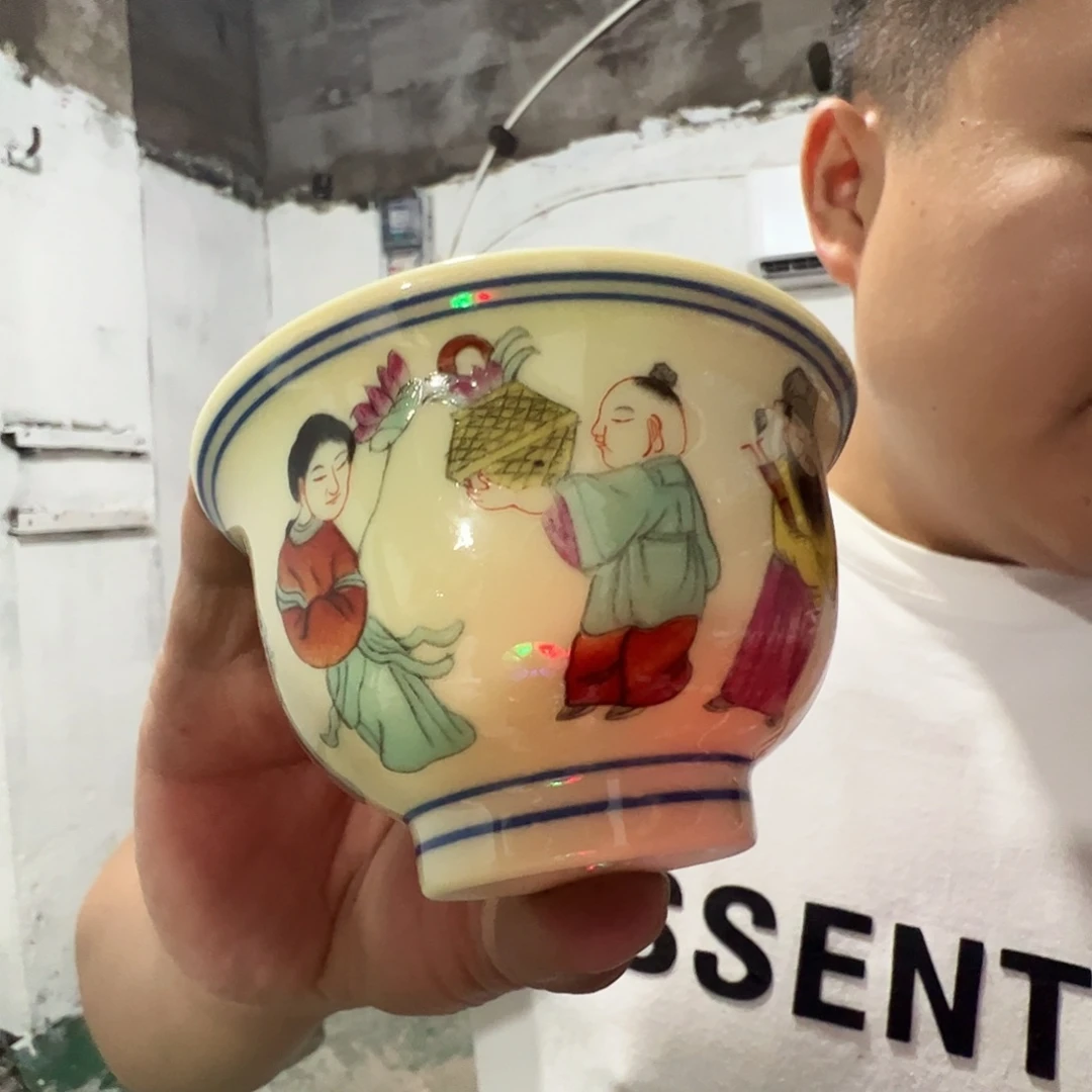 瓷片景德镇陶瓷黄嘟嘟八仙2只