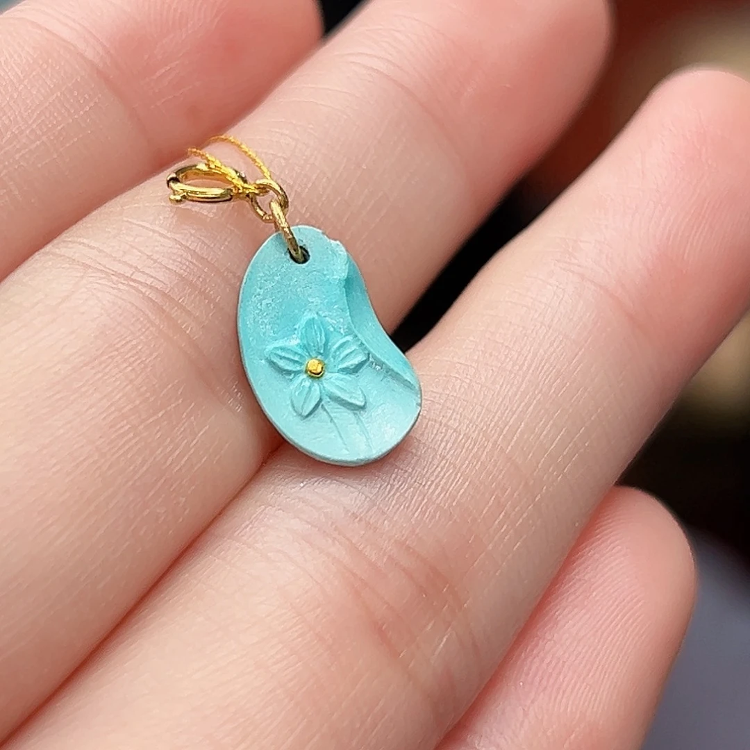 绿松石18K金镶嵌珠宝奇石