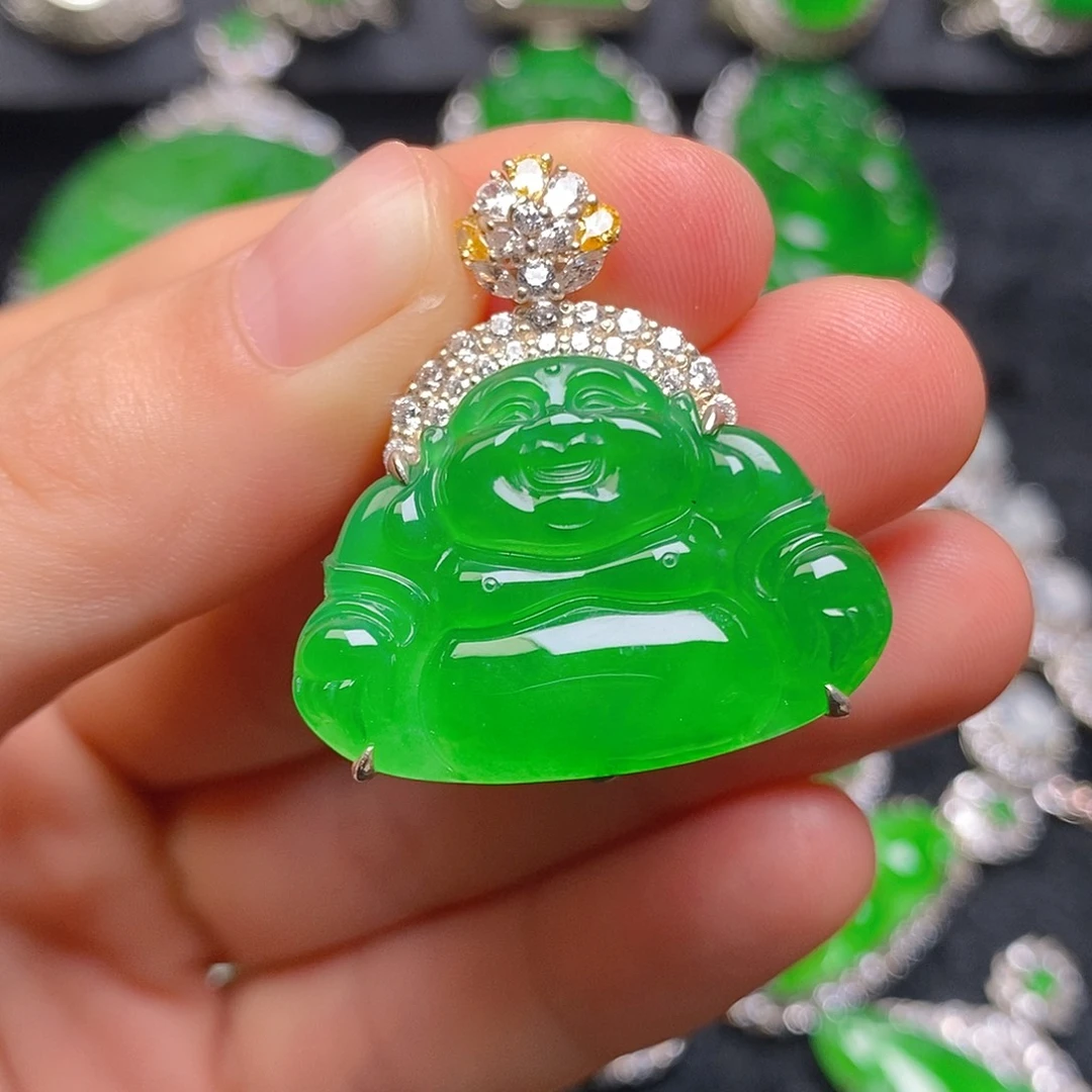 翡翠银S925镶嵌颈饰