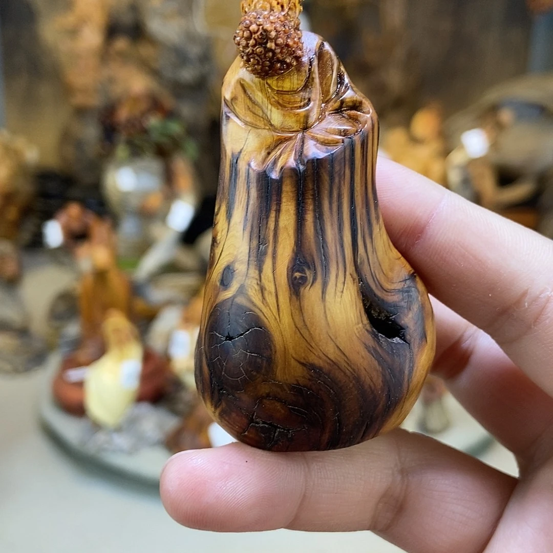 过***客柏木（崖柏）精品达摩手把件