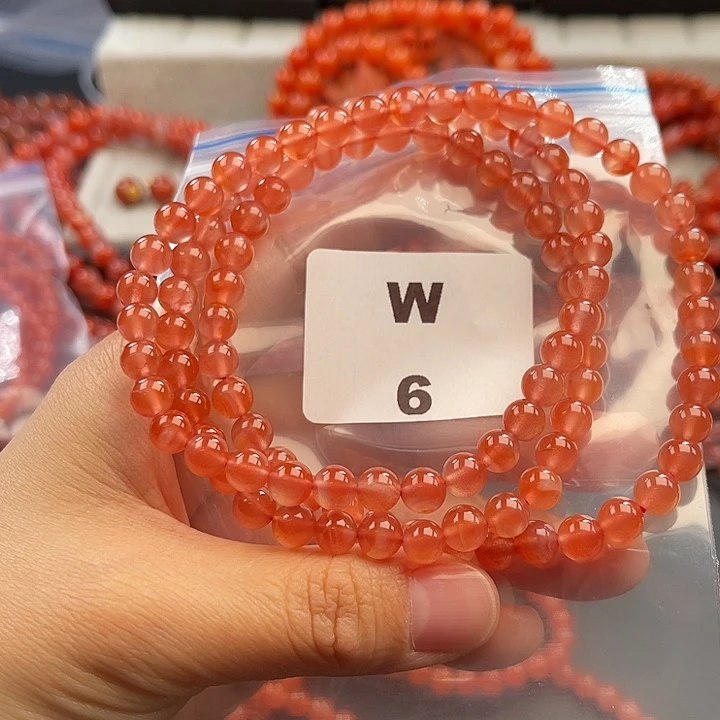 南红玛瑙未镶嵌多样性发货默认微瑕称重6mm