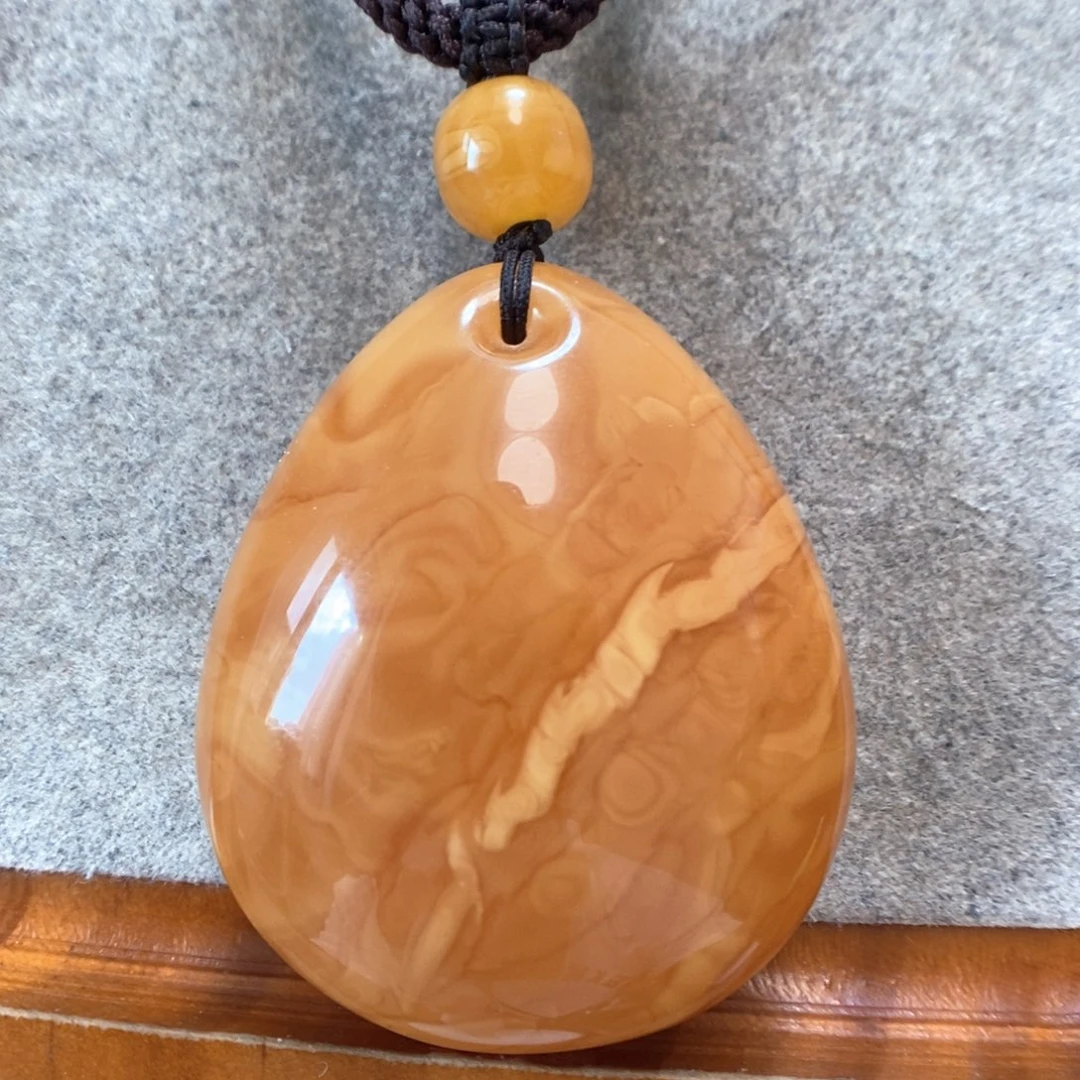 未镶嵌项链蜜蜡吊坠