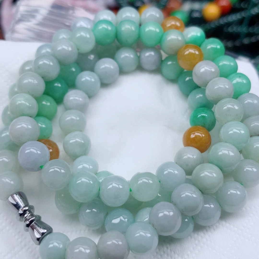 翡翠未镶嵌颈饰翡翠串