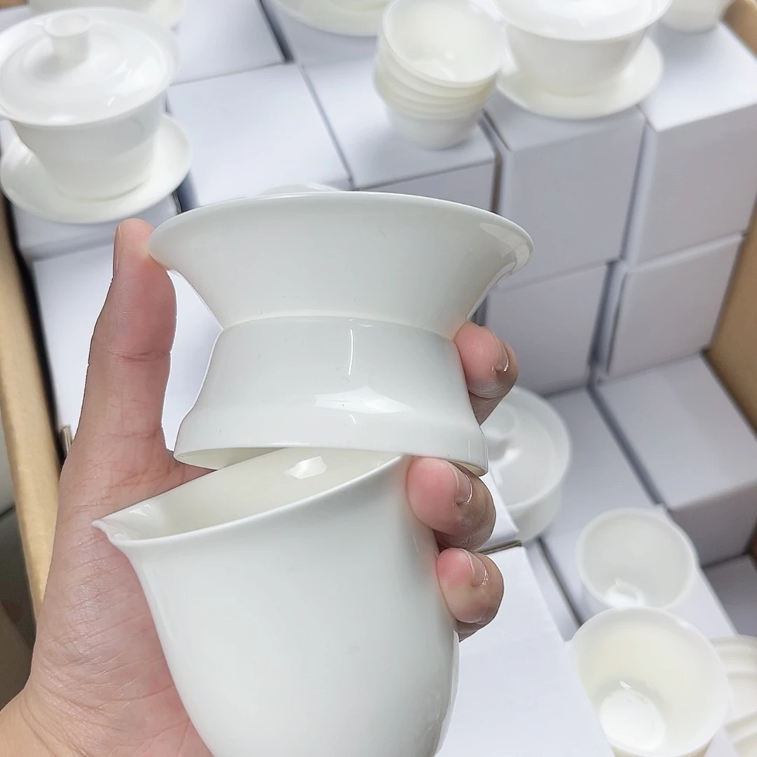 【闪购商品】公道杯+过滤器骨瓷套装