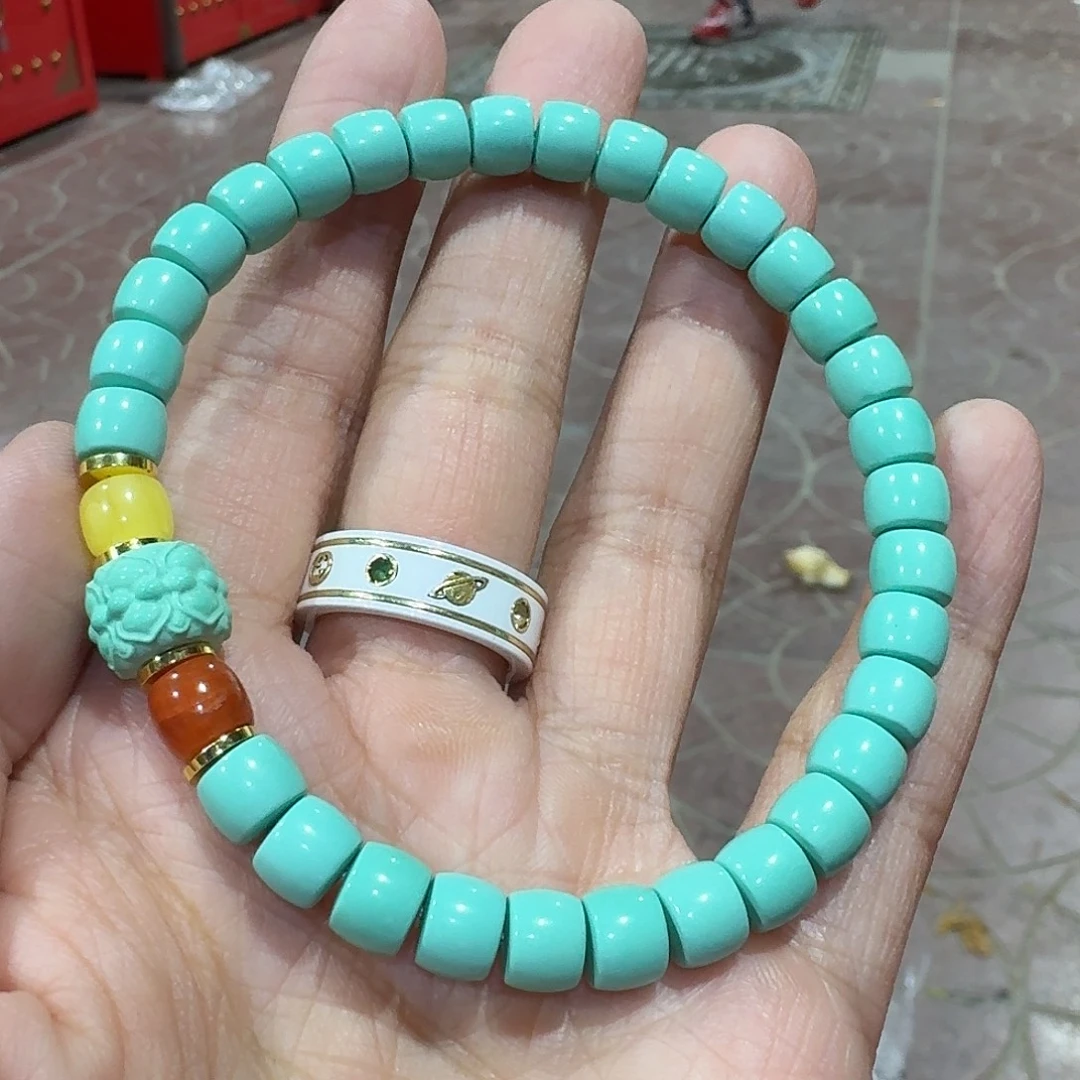 手串草珠菩提绿直切手串