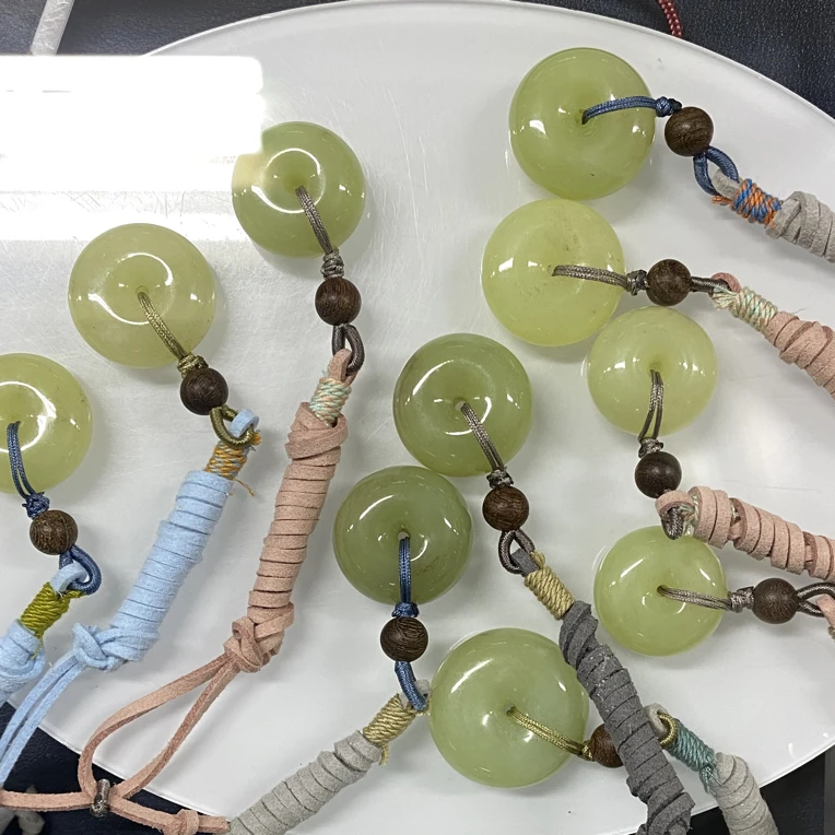 和田玉黄白老玉吊坠平安扣系列