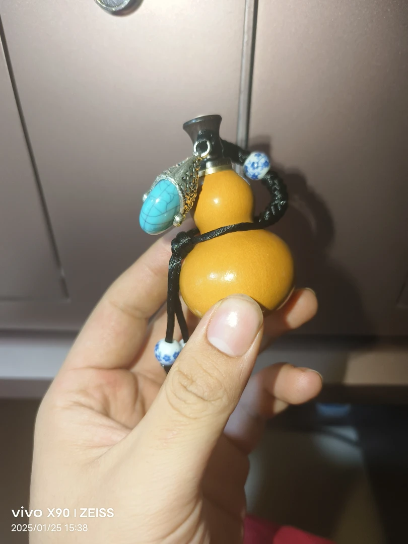 开口小酒葫芦装药丸天然手把件葫芦挂件手捻小葫芦包浆酒葫芦装酒