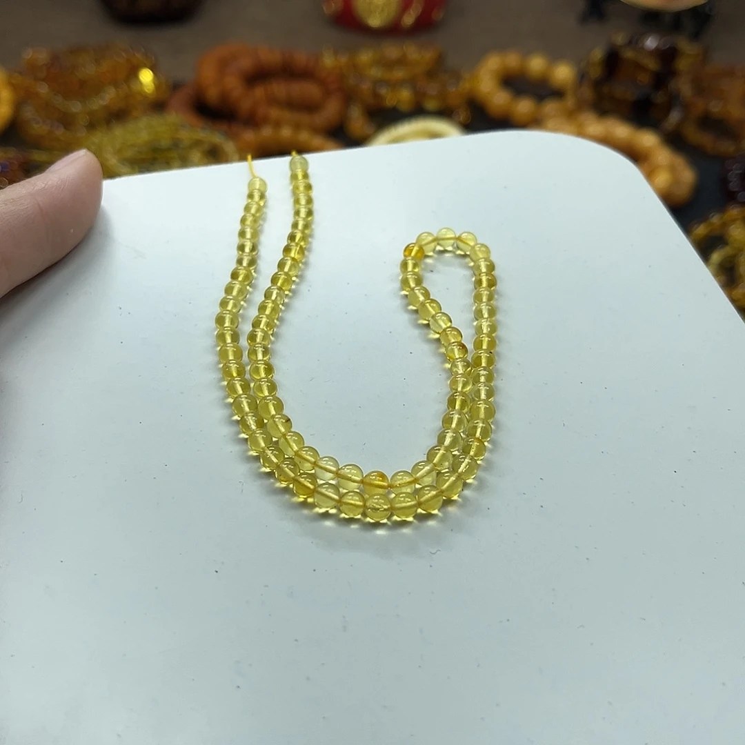 琥珀未镶嵌手串琥珀项链