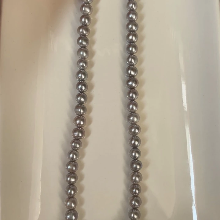 淡水珍珠颈饰银S925镶嵌32号