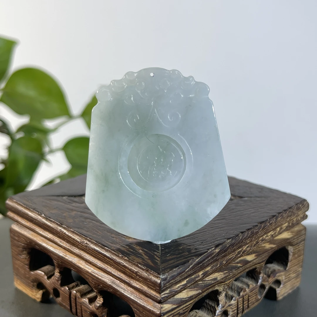 JTA21-33 天然缅甸A货翡翠 仿古牌