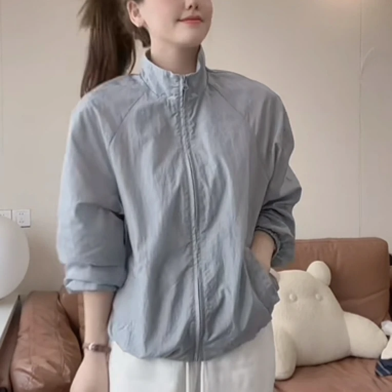 短款开衫夏季薄款防晒衣女2025春夏新款休闲宽松外套简约百搭上衣