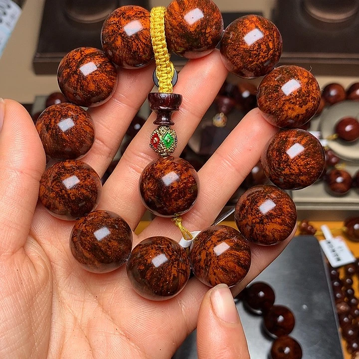 花梨木类手串/手链黄花梨风化料老挝花梨土埋料2.0